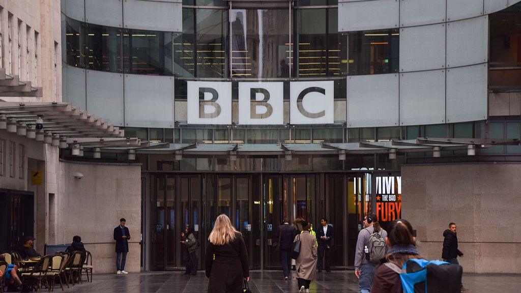 General view of Broadcasting House, the BBC headquarters in central London.