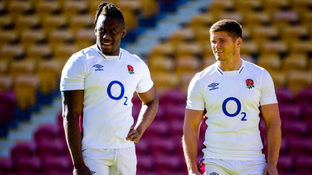 Maro Itoje and Owen Farrell