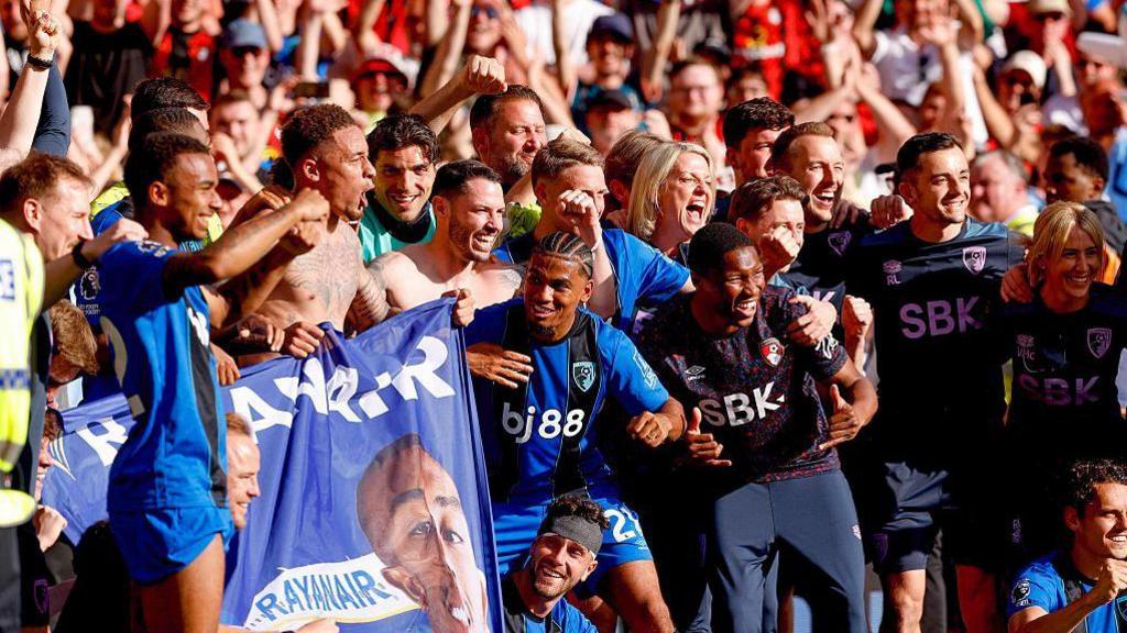 Marcus Tavernier of Bournemouth celebrates scoring a goal