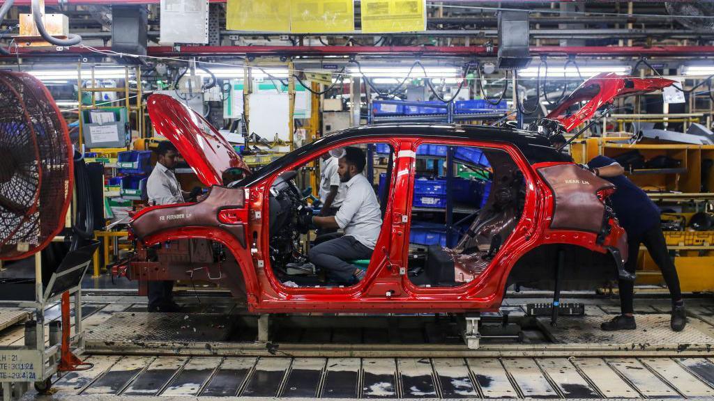 The production line at the Renault Nissan Automotive India Pvt. manufacturing plant in Chennai, India, on Wednesday, March 27, 2024.