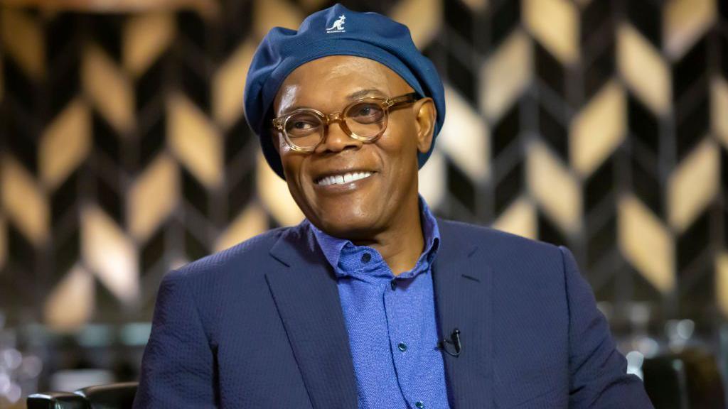 Samuel L Jackson wearing a Kangol hat