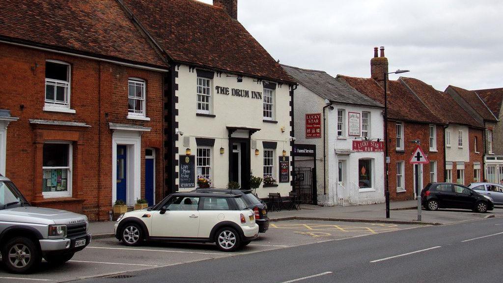 General view of the parking bays in Earls Colne High Street