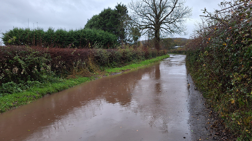 Flooded road