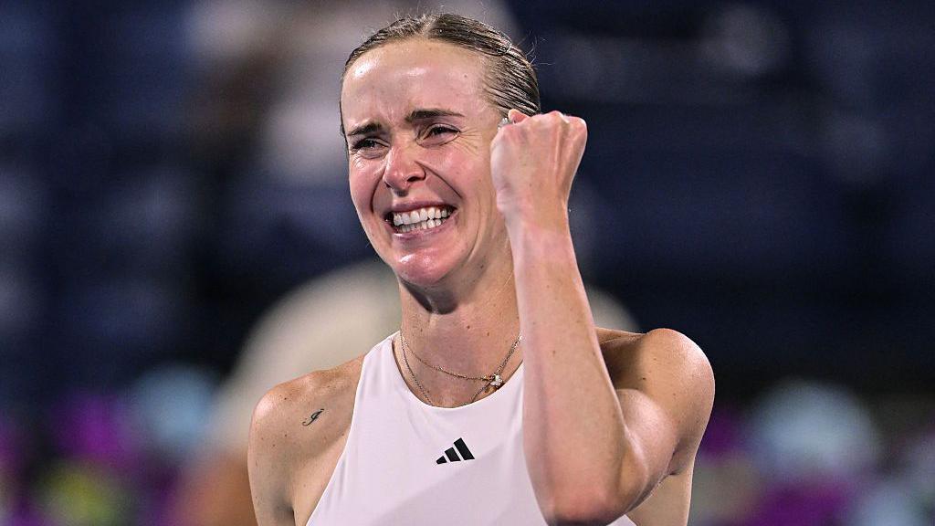 Elina Svitolina celebrates