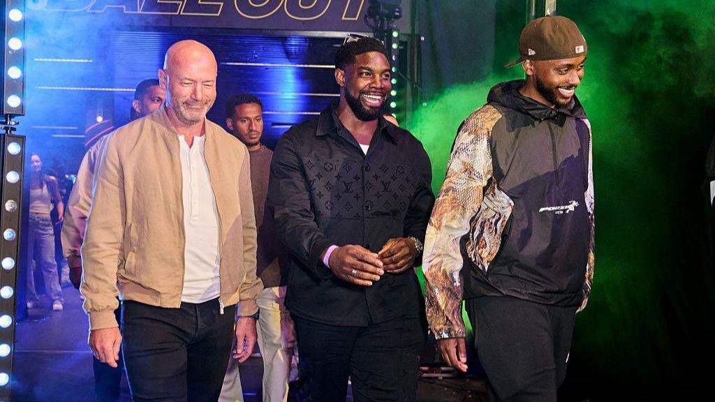 Alan Shearer, Micah Richards and Sharky at Baller League
