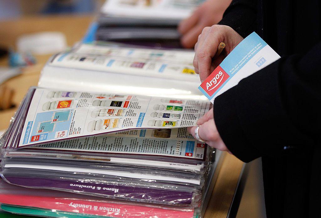 A laminated in-store Argos catalogue