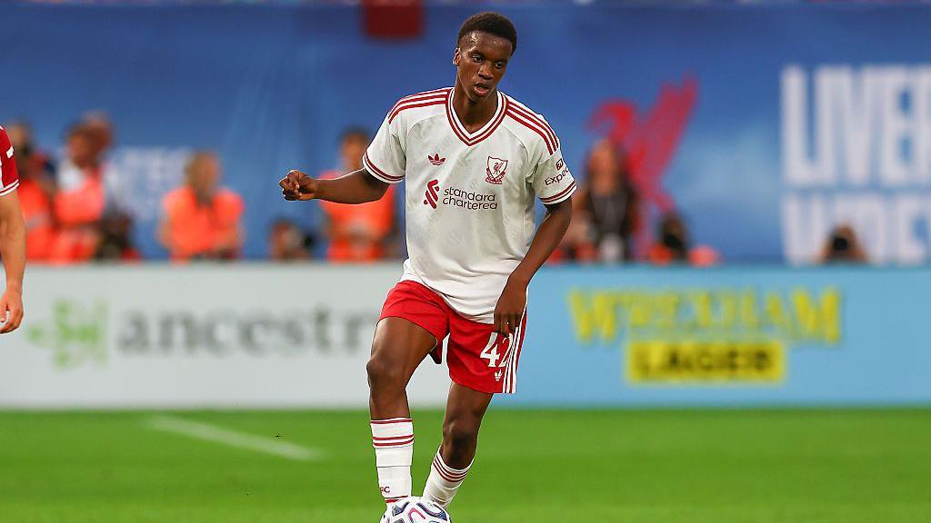 Trey Nyoni playing for Liverpool
