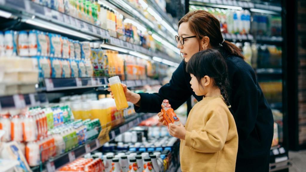woman and child in shop