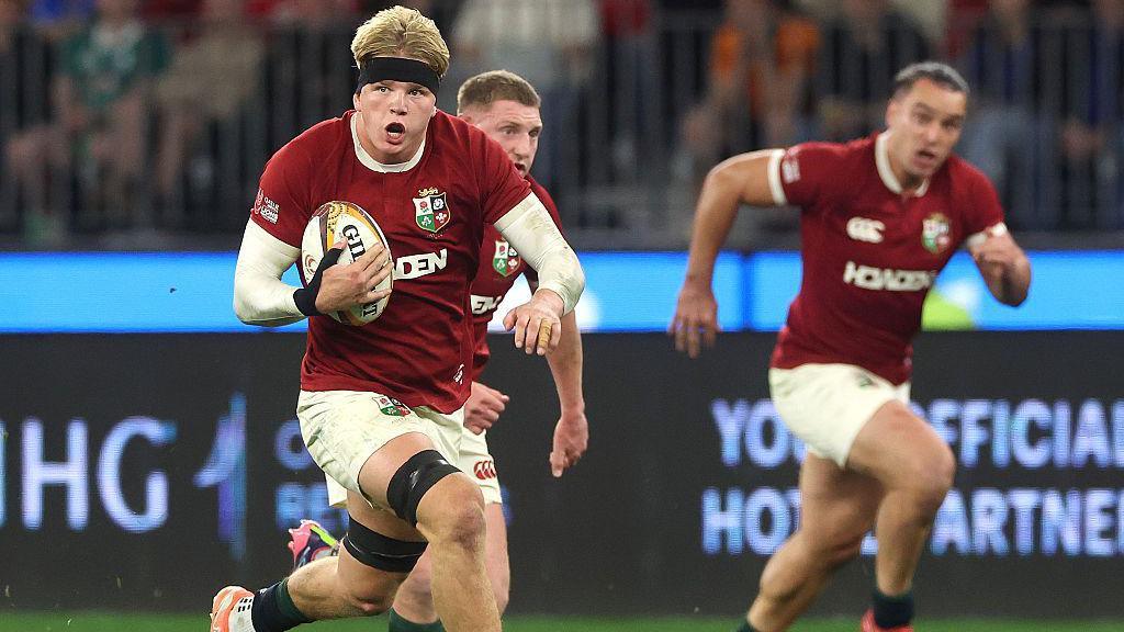 Henry Pollock playing for the Lions