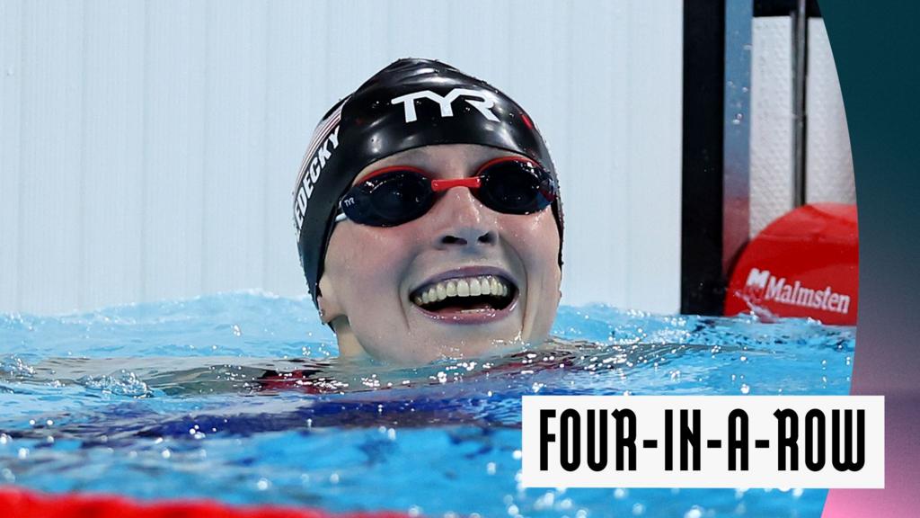 Ledecky wins 800m freestyle gold for fourth Olympics in a row