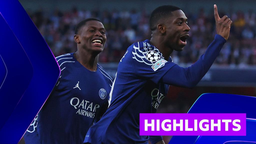 Early Dembele goal gives PSG advantage over Arsenal