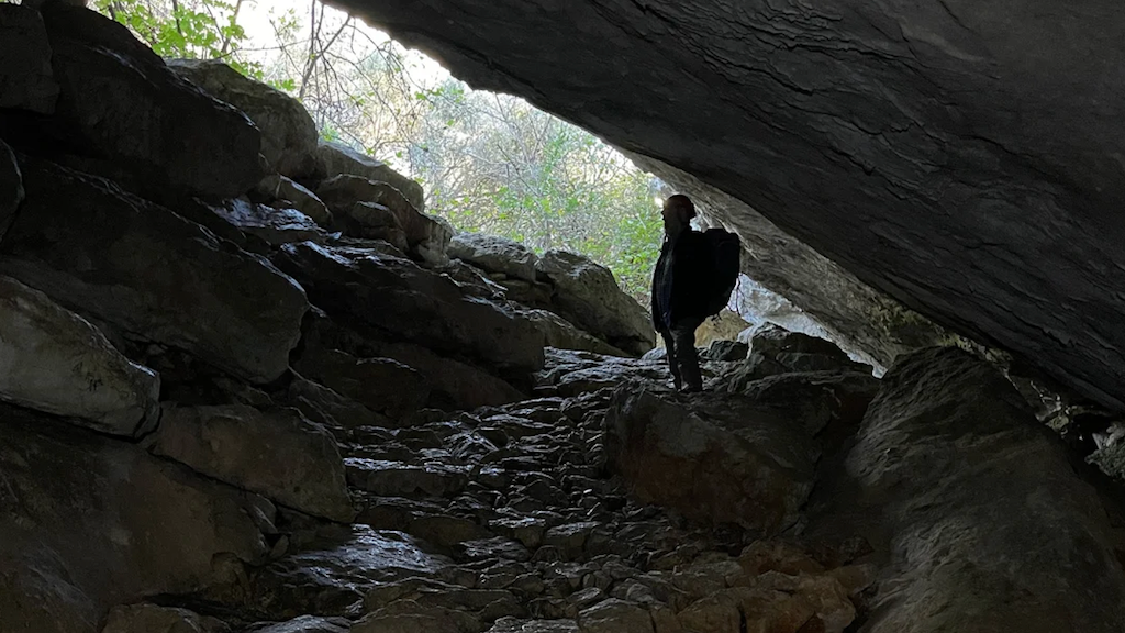 A cave entrance 