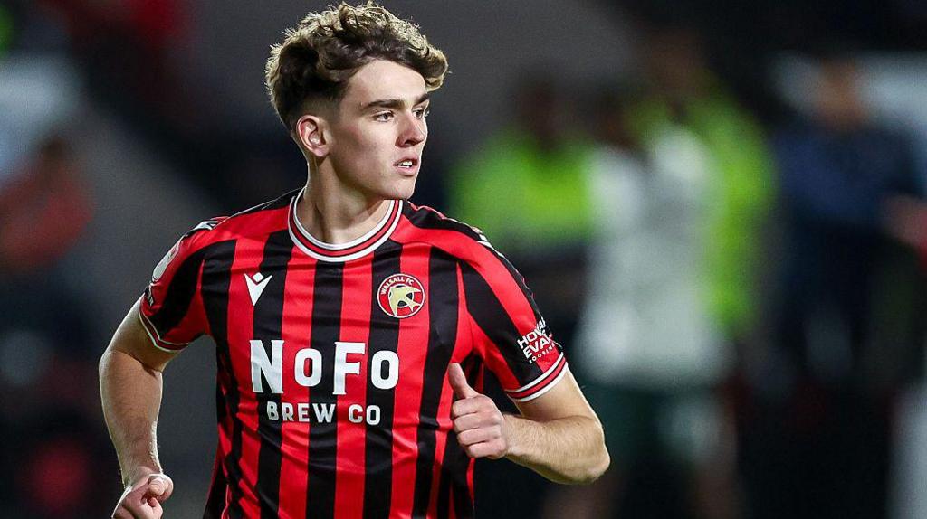 Walsall defender Stan Straw in action 