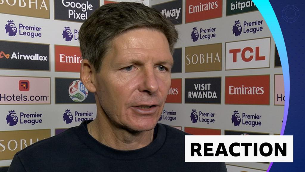 Glasner 'loves' that players are disappointed with Arsenal defeat