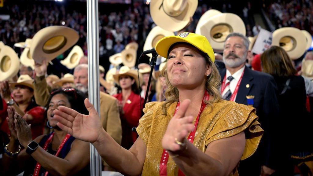 Delegates applaud at the Republican National Convention in Milwaukee, Wisconsin 