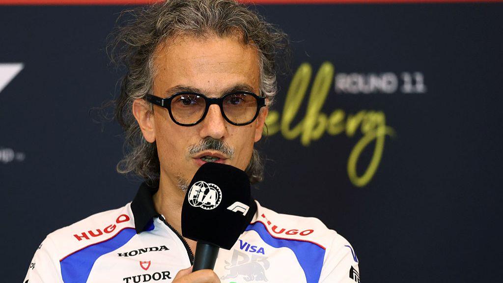 Laurent Mekies speaking before the 2025 Austrian Grand Prix