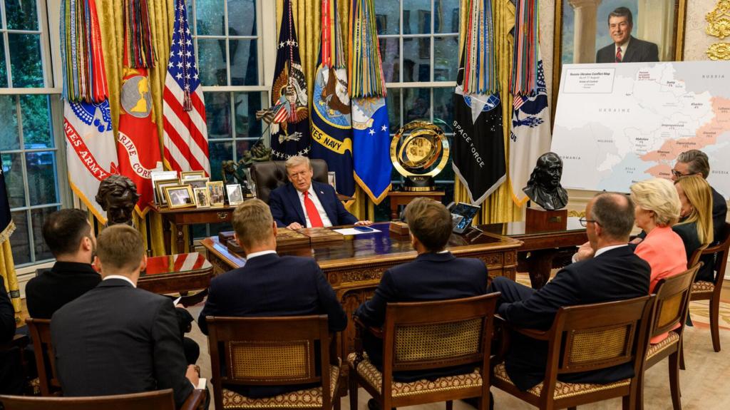 Trump meets European leaders at the Oval Office