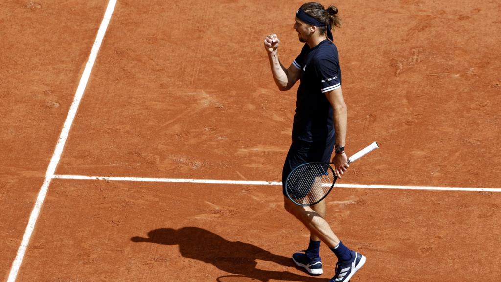 Alexander Zverev celebrates
