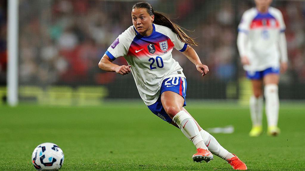 Fran Kirby with the ball during the Portugal match.