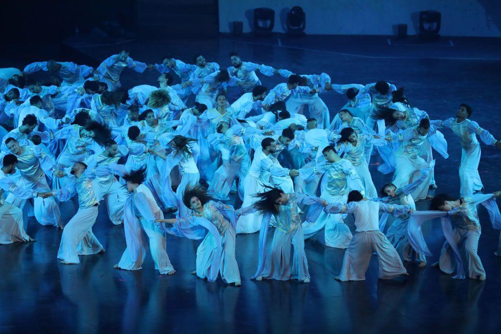 Algerian dancers perform in the artistic show 'Roh Al Djaazair', 'the spirit of Algeria', which depicts the struggle for independence by the Algerian people during the 70th anniversary of Algerian Revolution Day in Algiers.