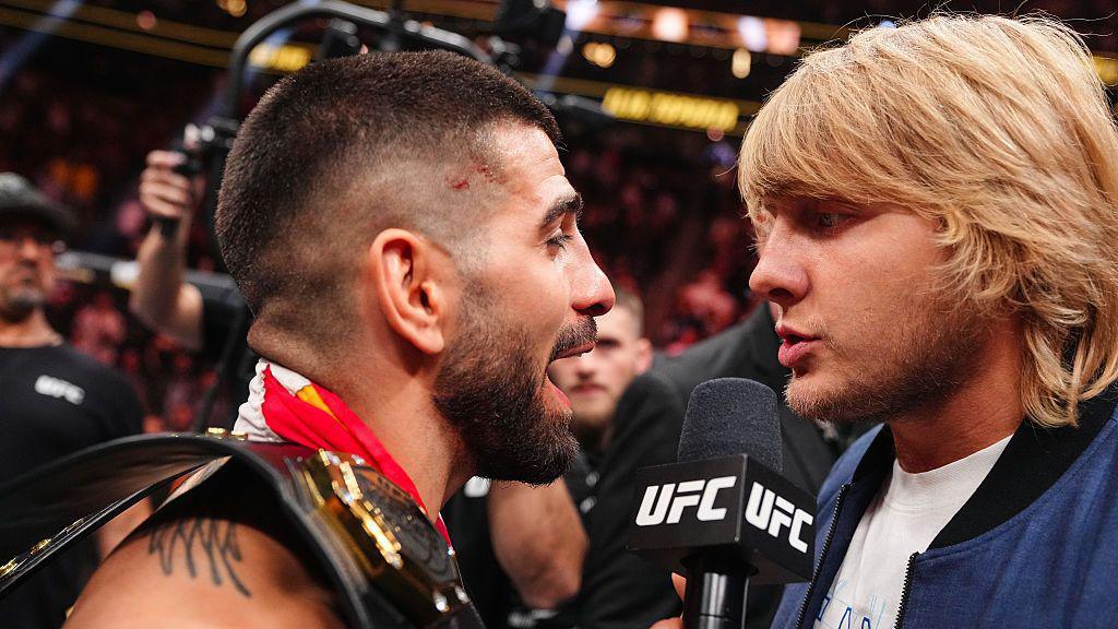 Ilia Topuria faces off with Paddy Pimblett