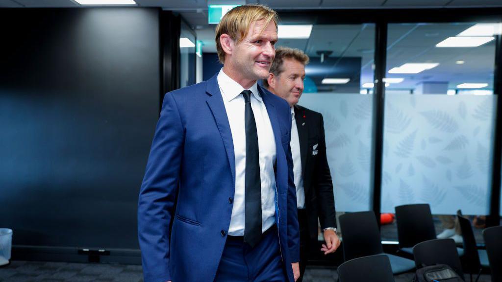 Scott Robertson at his All Blacks unveilling