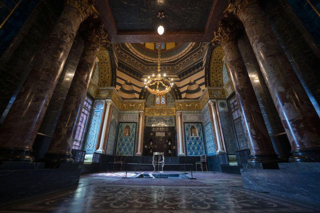 Leighton House, considered one of the country's most important artist homes and the integration of Eastern and Western art under one roof in London, United Kingdom on April 17, 2023. The famous British painter Frederic Leighton lived in the red-bricked building in the 19th century and it reflected his appreciation for Islamic art. (Photo b