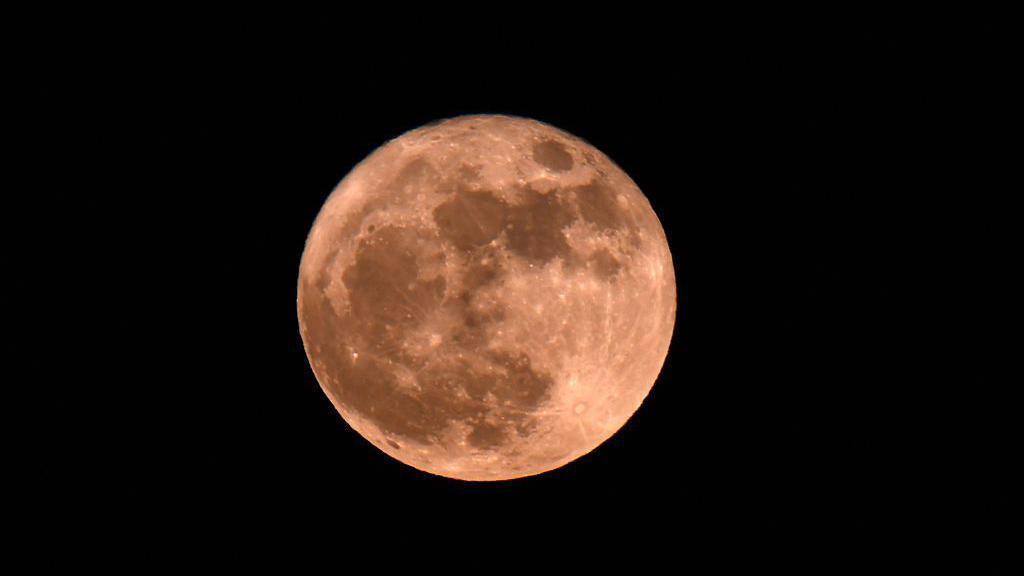 Full Moon rises over Lake Van in Ahlat district of Bitlis, Turkiye on May 31, 2026 