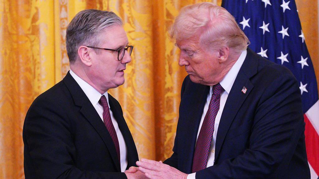 UK Prime Minister Sir Keir Starmer with President Trump.