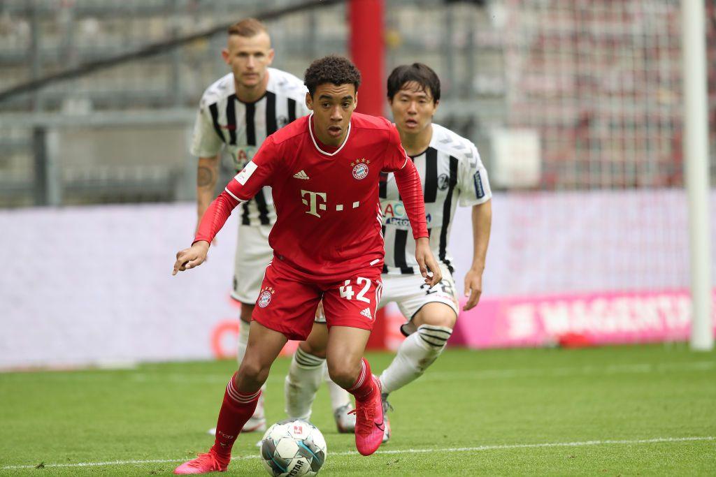 jamal musiala playing football aged 17