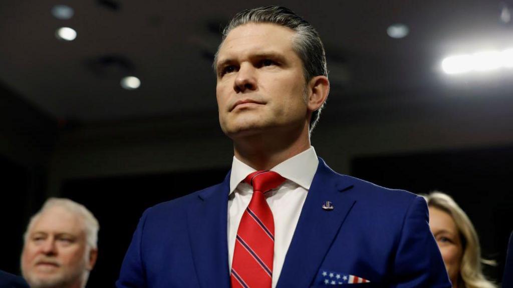 Pete Hegseth at his confirmation hearing last week before the US Senate Armed Services Committee.