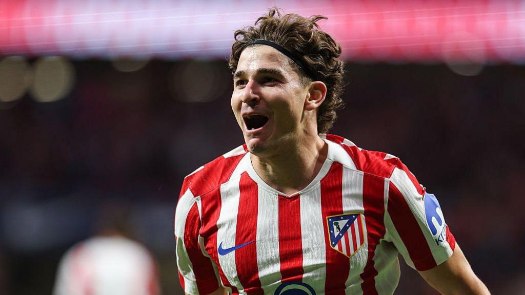 Julian Alvarez celebrates