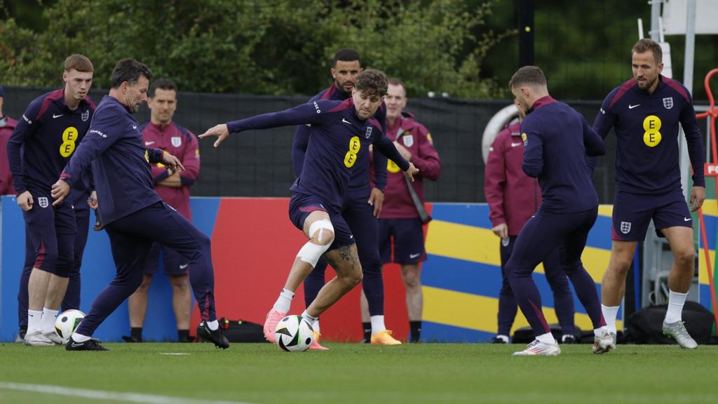 John Stones in training for England