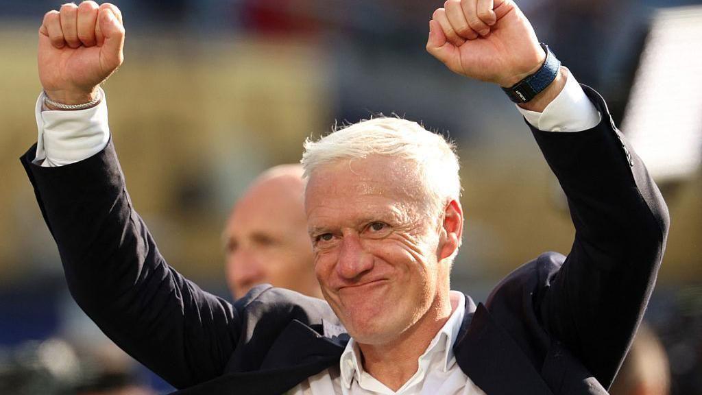 Didier Deschamps celebrates