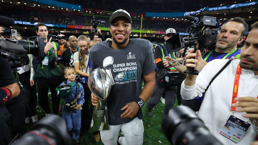 Saquon Barkley under the spotlight after winning the Super Bowl in his first season in Philadelphia