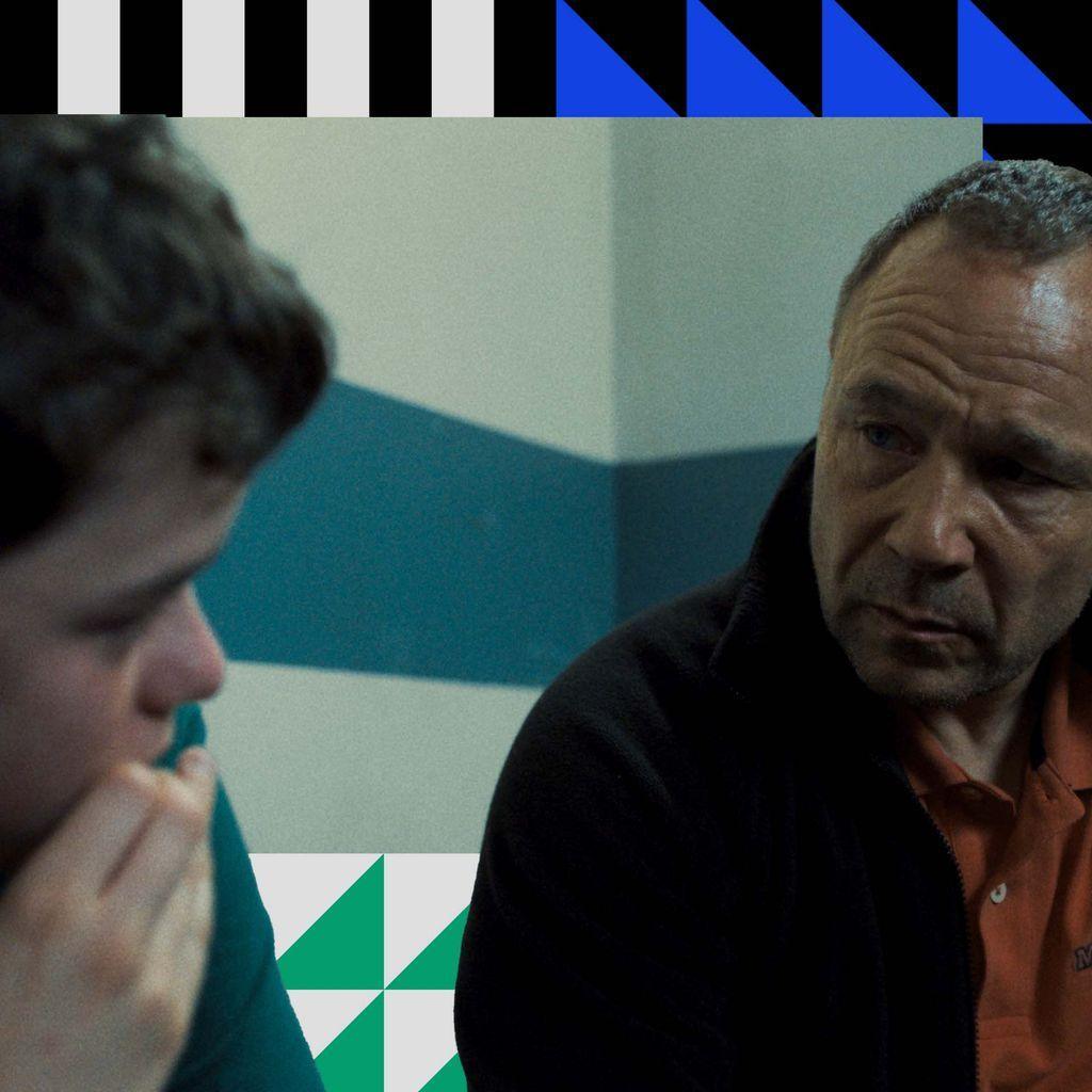 An image from Netflix drama Adolescence featuring Stephen Graham and Owen Cooper