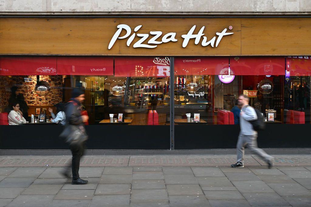 A general exterior view of a Pizza Hut restaurant in the Strand on January 20, 2025 in London, United Kingdom