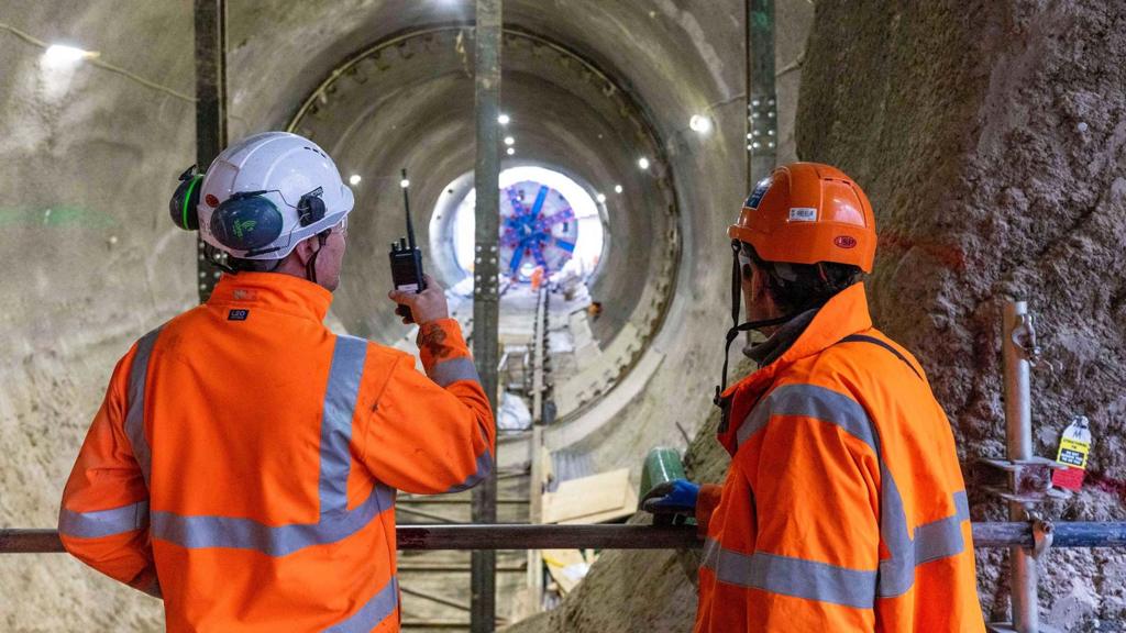 Engineers in a tunnel 