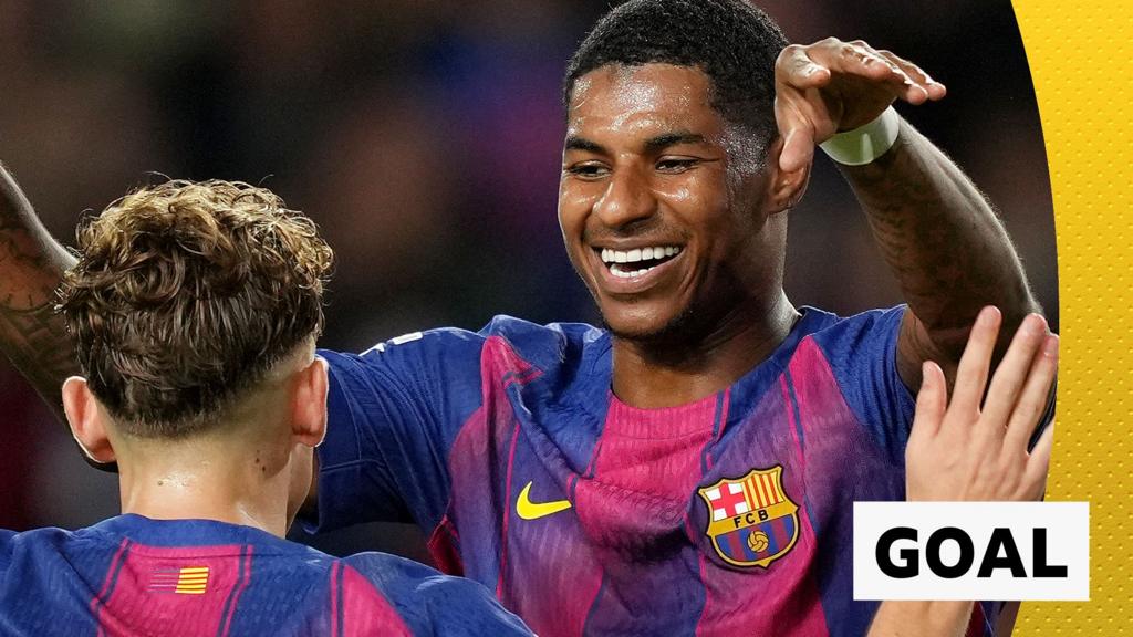 'Thunderous finish!' - Rashford scores great goal for Barcelona