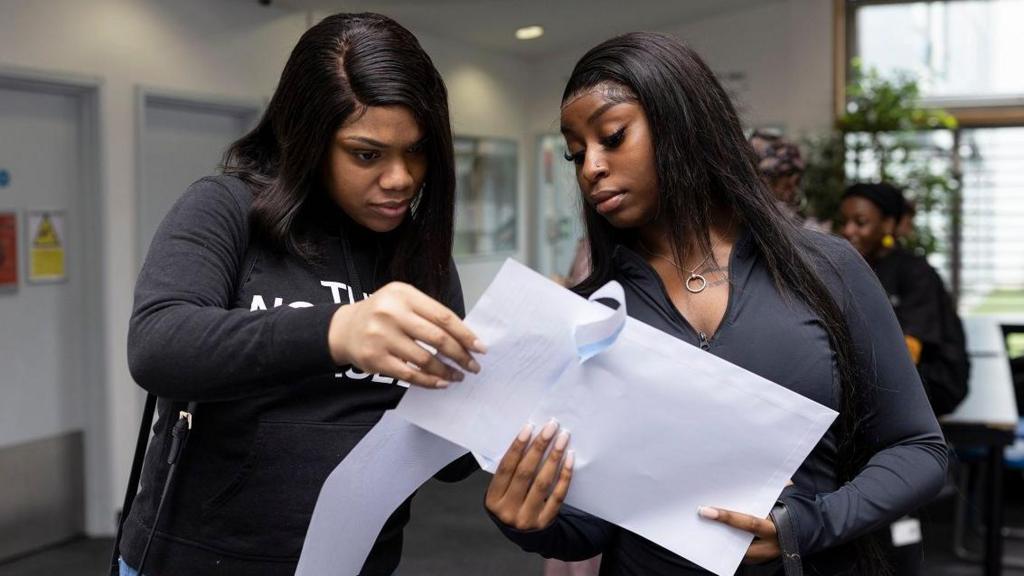 A-Level students receive their results