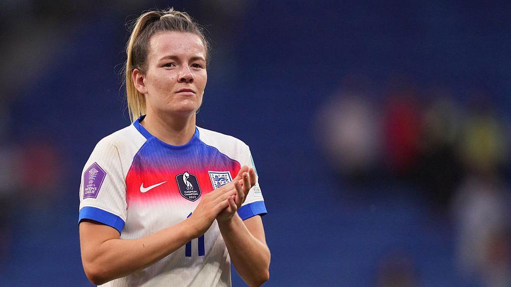 Lauren Hemp after England's defeat by Spain
