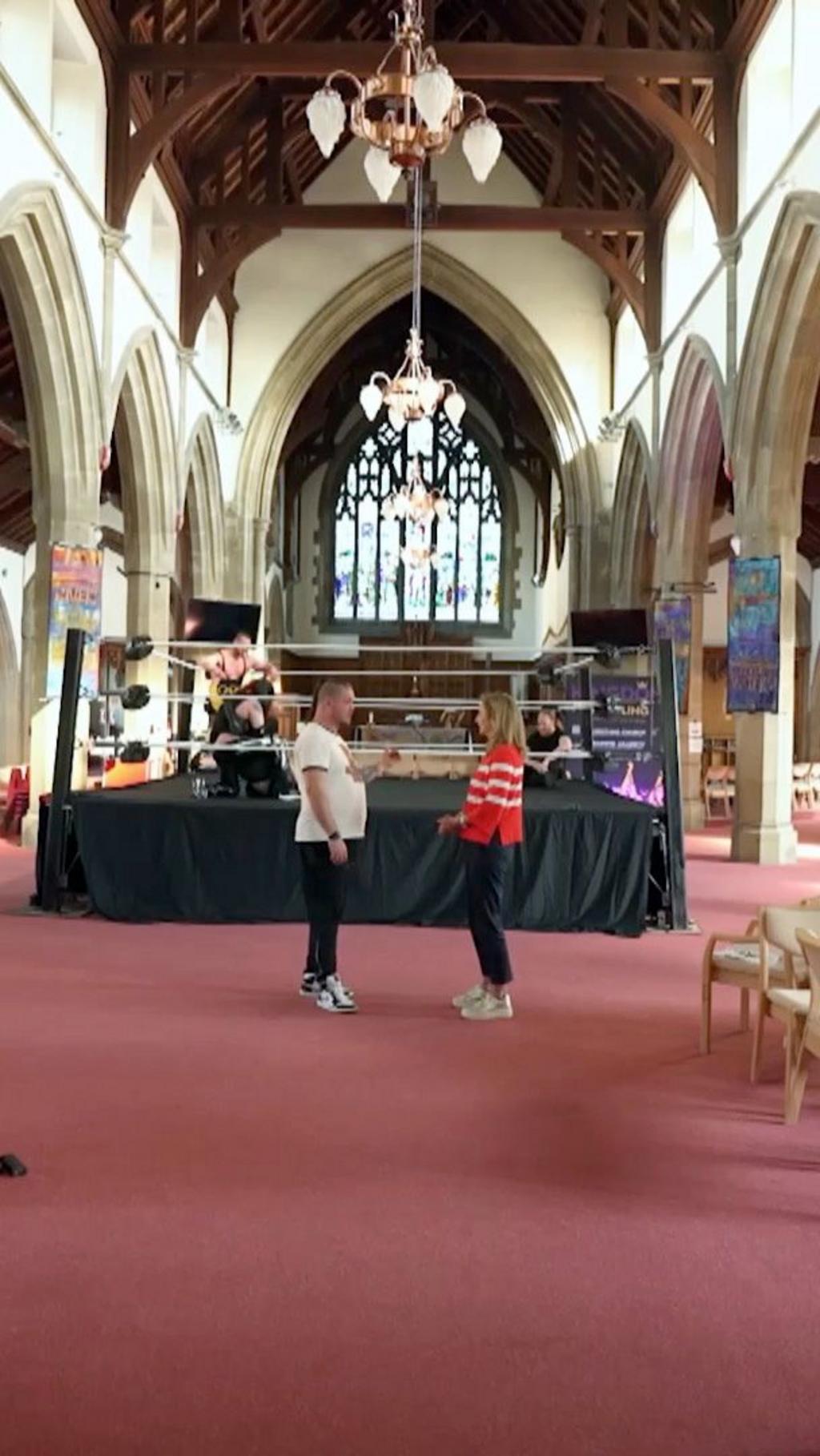 Wrestling for wellbeing... at church