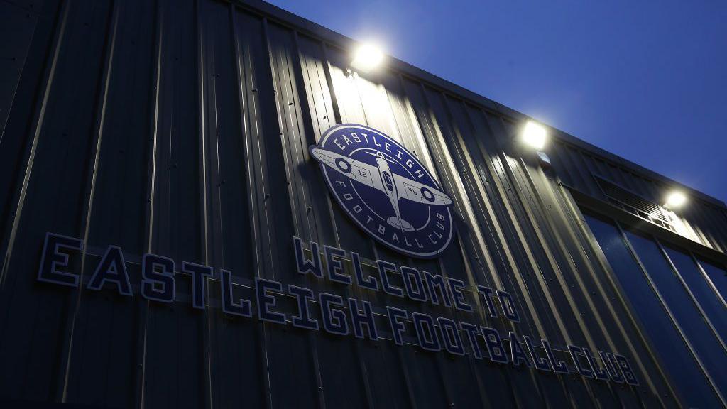 The outside of Eastleigh's Silverlake Stadium