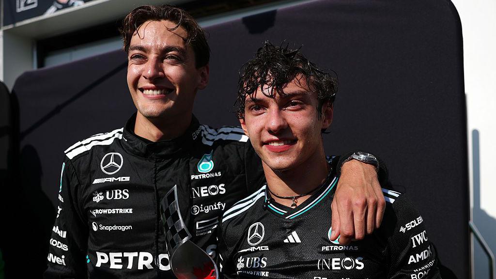 George Russell and Kimi Antonelli