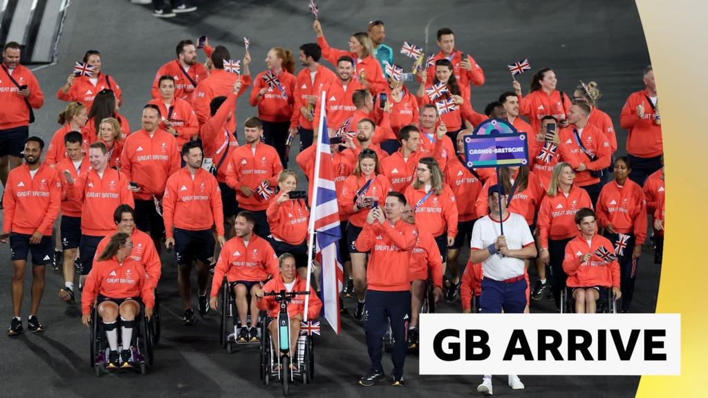 Watch: Great Britain arrive for Paralympics opening ceremony