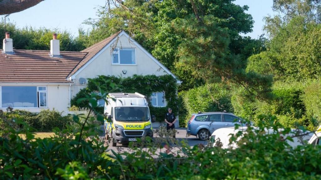Police at a home.