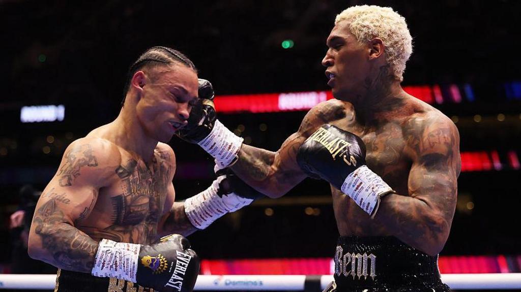 Regis Prograis is punched hard by Conor Benn