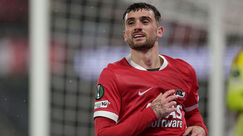 Troy Parrott celebrates