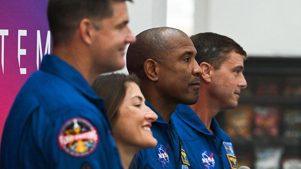 Jeremy Hansen, Christina Koch, Victor Glover and Reid Wiseman