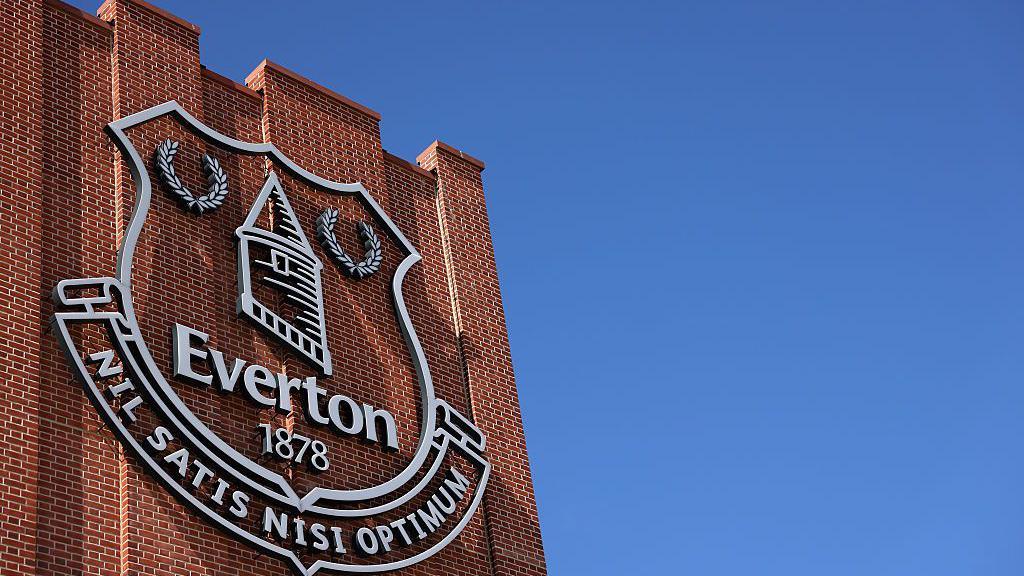 Everton badge at Hill Dickinson Stadium
